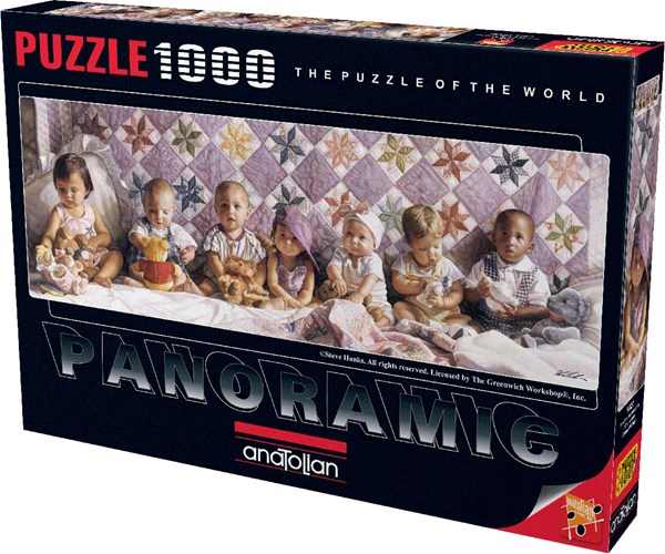 Anatolian (PER1027) - "Viele Kinder sitzen auf einem großen Bett" - 1000 Teile Puzzle