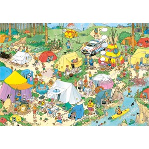 Jumbo (19087) - Jan van Haasteren: "Camping im Wald" - 2000 Teile Puzzle