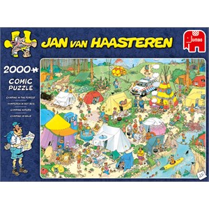 Jumbo (19087) - Jan van Haasteren: "Camping im Wald" - 2000 Teile Puzzle