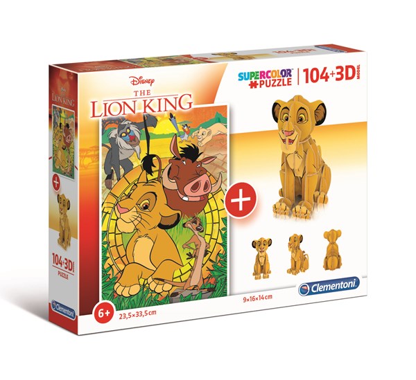 Clementoni (20158) - "König der Löwen" - 104 Teile Puzzle