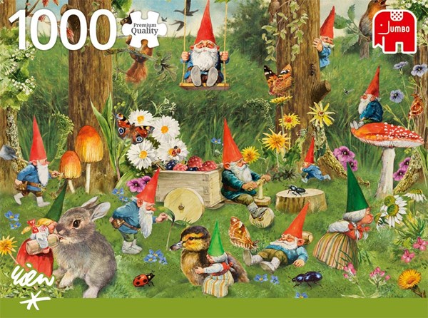 Jumbo (18841) - "Gnomes at the rien" - 1000 Teile Puzzle