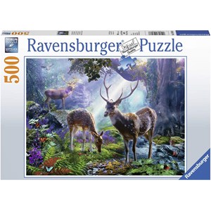Ravensburger (14828) - "Hirsch im Wald" - 500 Teile Puzzle