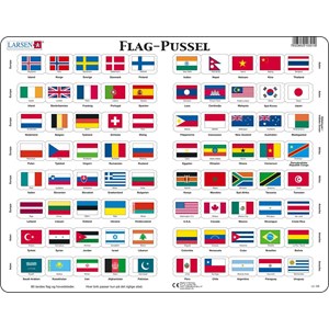 Larsen (L2-DK) - "Flag - DK" - 80 Teile Puzzle