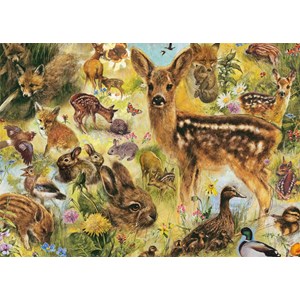Jumbo (18819) - "Young Wildlife" - 1000 Teile Puzzle