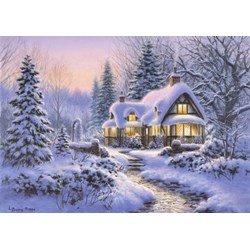 Bluebird Puzzle (70066) - "Winter's Blanket Wouldbie Cottage" - 500 Teile Puzzle