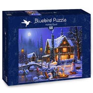 Bluebird Puzzle (70094) - "Holiday Spirit" - 500 Teile Puzzle