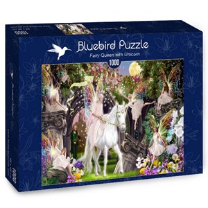 Bluebird Puzzle (70114) - "Fairy Queen with Unicorn" - 1000 Teile Puzzle