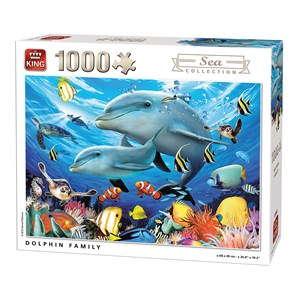 King International (55845) - "Dolphin Family" - 1000 Teile Puzzle