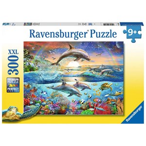 Ravensburger (12895) - "Delfinparadies" - 300 Teile Puzzle