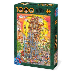 D-Toys (86121) - "Der schiefe Turm von Pisa, Italien" - 1000 Teile Puzzle