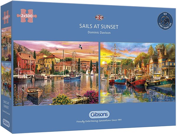 Gibsons (G5054) - Dominic Davison: "Segeln bei Sonnenuntergang" - 500 Teile Puzzle