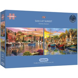 Gibsons (G5054) - Dominic Davison: "Segeln bei Sonnenuntergang" - 500 Teile Puzzle