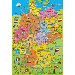 Schmidt Spiele (56312) - "Deutschlandkarte mit Bildern" - 200 Teile Puzzle