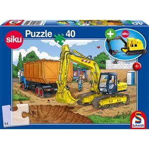 Schmidt Spiele (56350) - "Bagger" - 40 Teile Puzzle