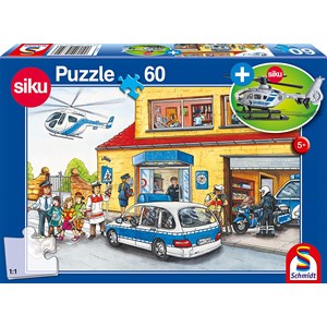 Schmidt Spiele (56351) - "Polizeihubschrauber" - 60 Teile Puzzle