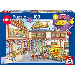 Schmidt Spiele (56352) - "Rettungshubschrauber" - 100 Teile Puzzle