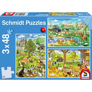 Schmidt Spiele (56353) - "Bauernhof" - 48 Teile Puzzle