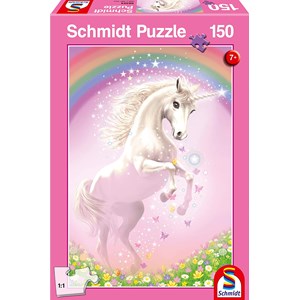 Schmidt Spiele (56354) - "Rosa Einhorn" - 150 Teile Puzzle