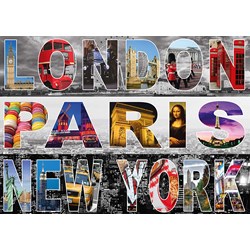 Schmidt Spiele (58348) - "London, Paris, New York" - 1000 Teile Puzzle
