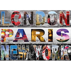 Schmidt Spiele (58348) - "London, Paris, New York" - 1000 Teile Puzzle