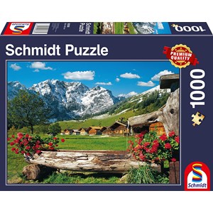 Schmidt Spiele (58368) - "Blick ins Bergidyll" - 1000 Teile Puzzle