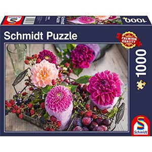 Schmidt Spiele (58369) - "Beeren und Blumen" - 1000 Teile Puzzle