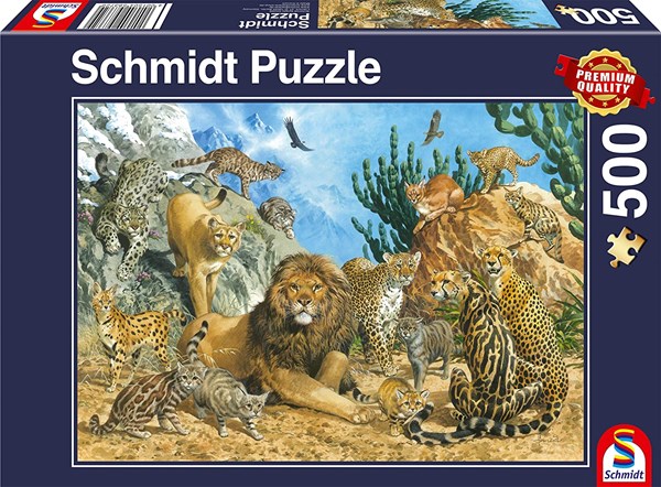 Schmidt Spiele (58372) - "Großkatzen" - 500 Teile Puzzle