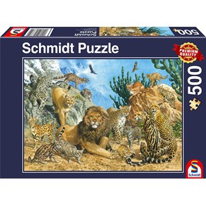 Schmidt Spiele (58372) - "Großkatzen" - 500 Teile Puzzle