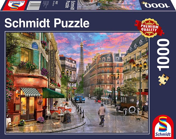Schmidt Spiele (58387) - "Straße zum Eiffelturm" - 1000 Teile Puzzle