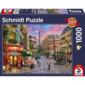 Schmidt Spiele (58387) - "Straße zum Eiffelturm" - 1000 Teile Puzzle
