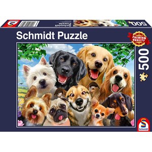 Schmidt Spiele (58390) - "Hunde-Selfie" - 500 Teile Puzzle