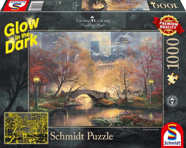 Schmidt Spiele (59496) - Thomas Kinkade: "Central Park im Herbst" - 1000 Teile Puzzle