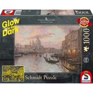 Schmidt Spiele (59499) - Thomas Kinkade: "In den Straßen von Venedig" - 1000 Teile Puzzle