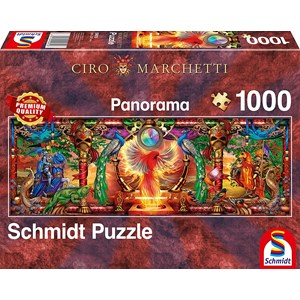 Schmidt Spiele (59615) - Ciro Marchetti: "Im Reich des Feuervogel" - 1000 Teile Puzzle