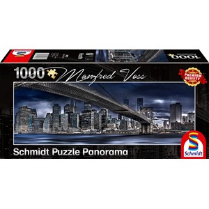 Schmidt Spiele (59621) - Manfred Voss: "New York, Dark Night" - 1000 Teile Puzzle
