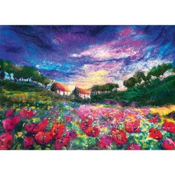 Heye (29917) - "Feld bei Sonnenuntergang" - 1000 Teile Puzzle