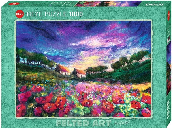 Heye (29917) - "Feld bei Sonnenuntergang" - 1000 Teile Puzzle