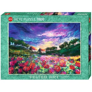 Heye (29917) - "Feld bei Sonnenuntergang" - 1000 Teile Puzzle
