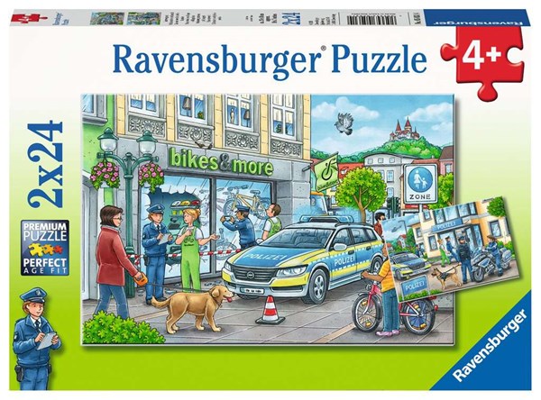 Ravensburger (05031) - "Unterwegs mit Polizeimeisterin Hannah" - 24 Teile Puzzle