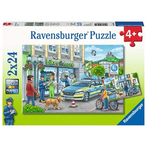 Ravensburger (05031) - "Unterwegs mit Polizeimeisterin Hannah" - 24 Teile Puzzle