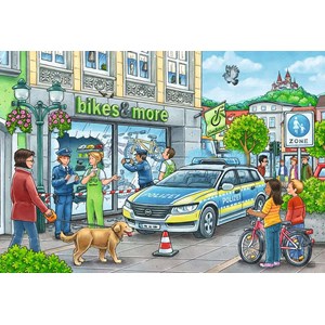 Ravensburger (05031) - "Unterwegs mit Polizeimeisterin Hannah" - 24 Teile Puzzle