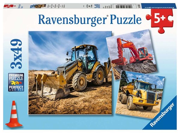 Ravensburger (05032) - "Baufahrzeuge im Einsatz" - 49 Teile Puzzle