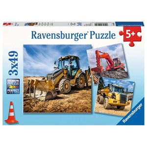 Ravensburger (05032) - "Baufahrzeuge im Einsatz" - 49 Teile Puzzle