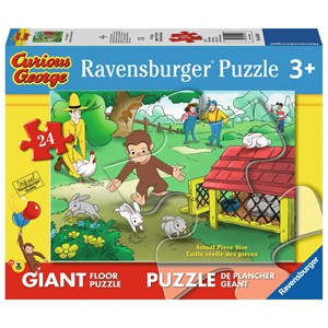 Ravensburger (05549) - "Curious George, Fun Giant" - 24 Teile Puzzle