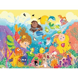 Ravensburger (05559) - "Splashing Mermaids" - 24 Teile Puzzle