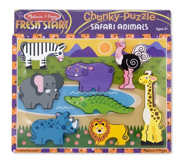 Melissa and Doug (3722) - "Safari" - 8 Teile Puzzle