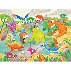 Ravensburger (09516) - "Time Traveling Dinos" - 60 Teile Puzzle