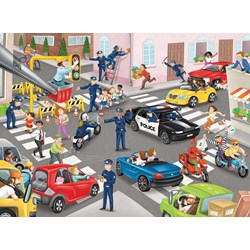 Ravensburger (10401) - "Police Patrol" - 100 Teile Puzzle