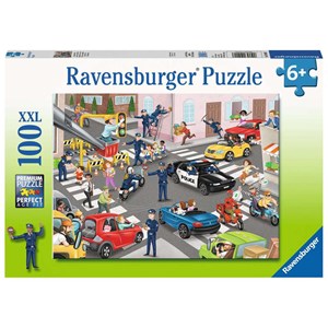 Ravensburger (10401) - "Police Patrol" - 100 Teile Puzzle