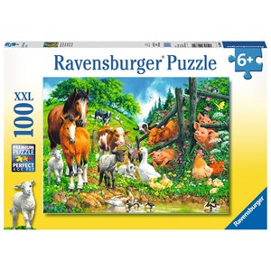 Ravensburger (10689) - "Versammlung der Tiere" - 100 Teile Puzzle